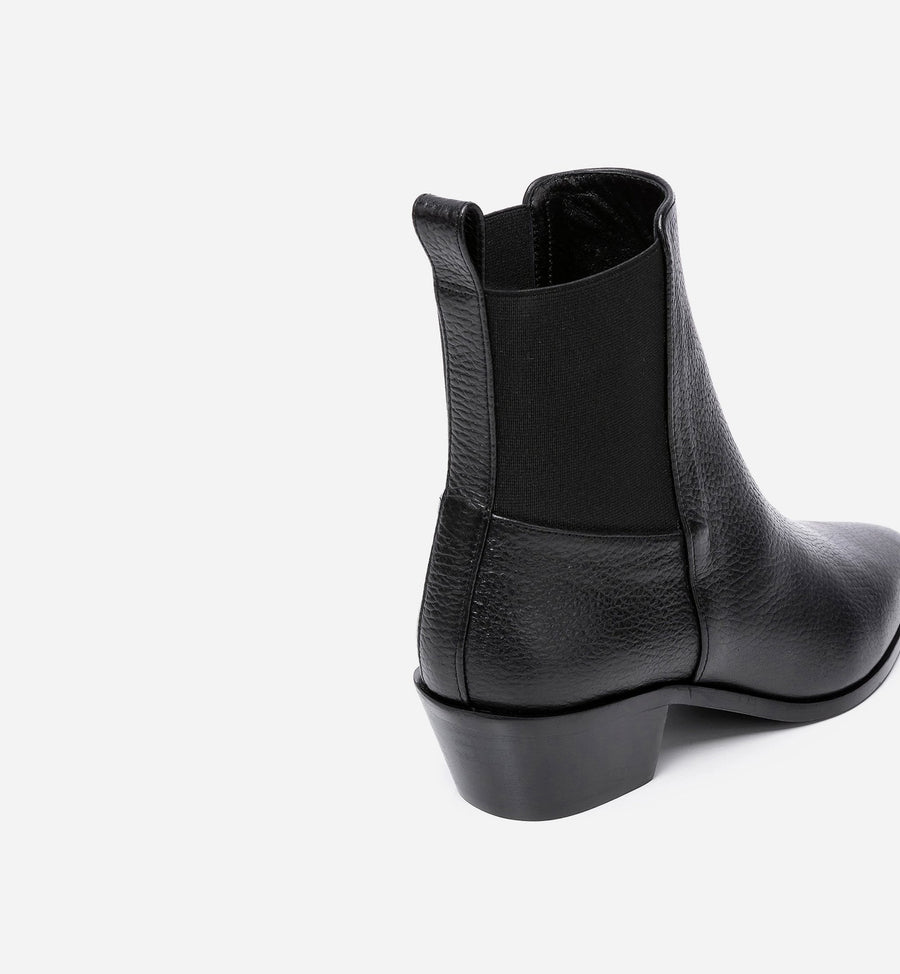 Flattered Shoe Willow Boot - Black Leather