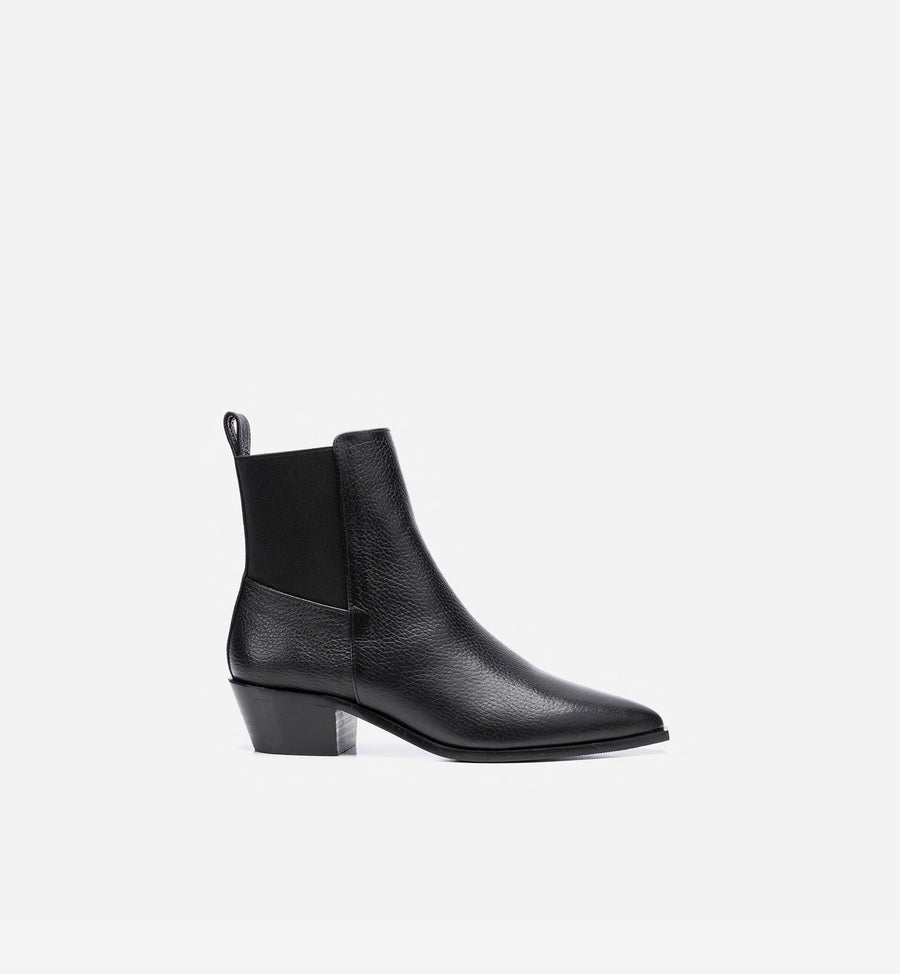 Flattered Shoe Willow Boot - Black Leather