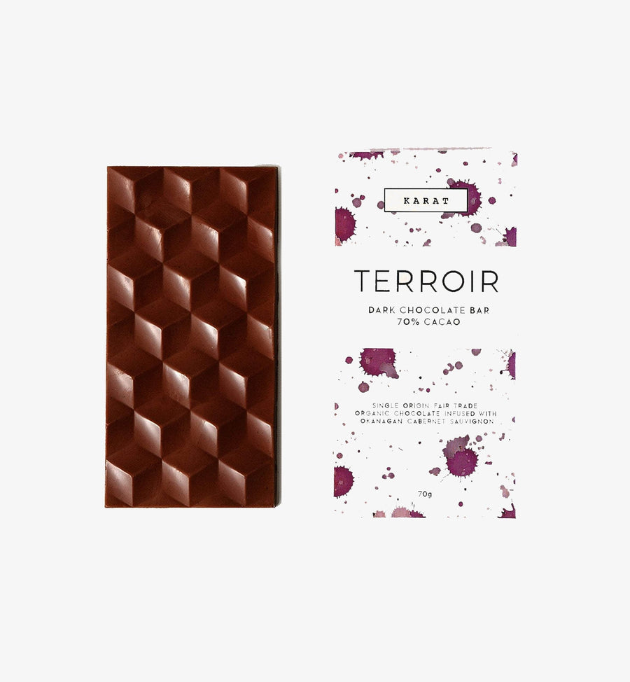 Karat Chocolate Terroir Cabernet Sauvignon Chocolate Bar - 70% Dark
