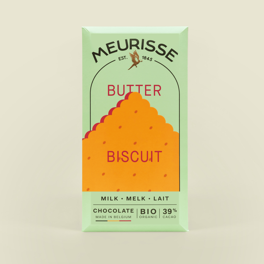 Meurisse Chocolate Organic Butter Biscuit Milk Chocolate